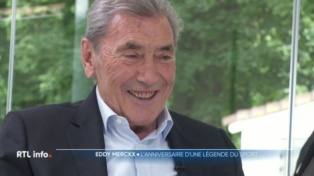 Le cycliste belge Eddy Merckx fête aujourd'hui son 80ème anniversaire. A cette occasion, Serge Vermeiren l'a rencontré et a évoqué avec lui sa légende, sa popularité, son amour pour le vélo. Eddy Merckx s'est aussi vu remettre de nombreux messages de grands noms du sport belge.