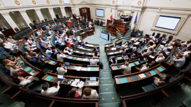 Picture taken during a plenary session of the Chamber at the Federal Parliament in Brussels, Wednesday 18 June 2025. BELGA PHOTO BENOIT DOPPAGNE