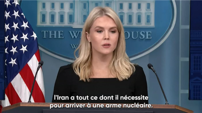 La Maison Blanche affirme que l'Iran a la capacité d'assembler une bombe nucléaire en une quinzaine de jours si le guide suprême, l'ayatollah Ali Khamenei, en donnait l'ordre.