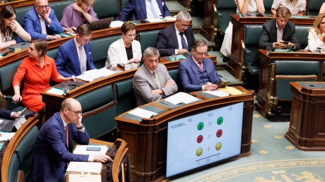 Le vice-premier ministre et ministre du Budget Vincent Van Peteghem à la Chambre.