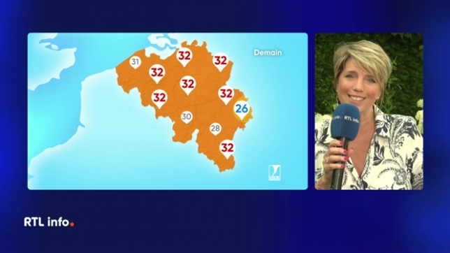 La Belgique est sous l’effet d’une zone de haute pression ce week-end. L’IRM émet une alerte jaune aux fortes chaleurs. Un record de température pourrait même être battu. Le point en direct avec Sabrina Jacobs.