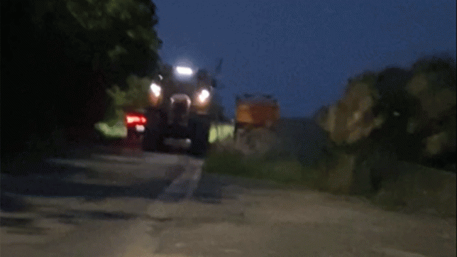 Près de chez Olivier, de gros engins parfois jusque tard dans la nuit