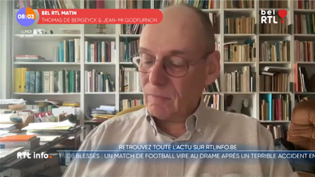 Le professeur d'histoire contemporaine à l'ULB a répondu aux questions de Thomas de Bergeyck ce lundi matin sur bel RTL.