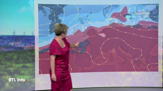 En plateau, Sabrina Jacobs donne ses prévisions pour les prochaines heures et les prochains jours.