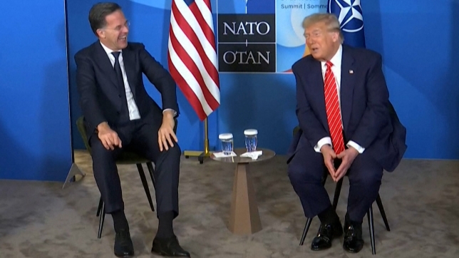 Mark Rutte et Donald Trump au sommet de l’OTAN