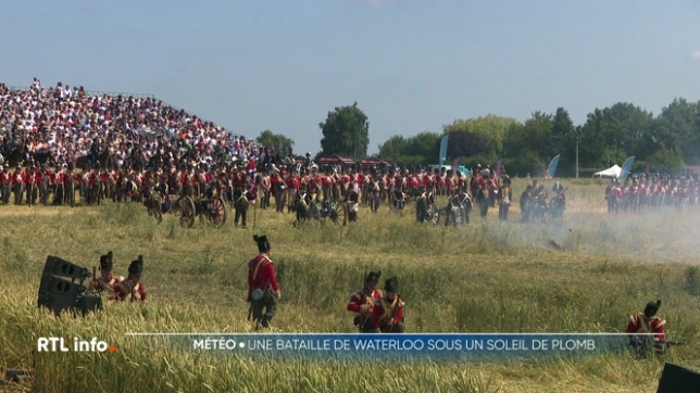 La chaleur a des conséquences sur les événements en plein air, comme la reconstitution de la bataille de Waterloo ce week-end. Quelles mesures ont été prises pour protéger les participants et le public attendus pour le 210e anniversaire de la bataille ?