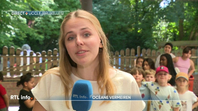 En direct d'une école d'Uccle, Océane Vermeiren explique que le programme est presque bouclé dans les écoles, avant les vacances. Heureusement, car il faut s'adapter à la chaleur de cette semaine.