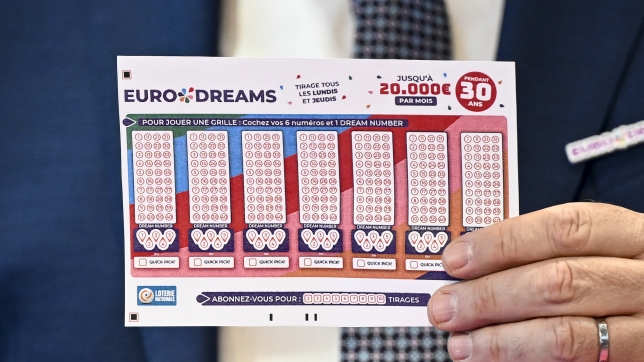A lottery form pictured at the launch of EuroDreams, a new European lottery game by the Belgian National Lottery (Nationale Loterij / Loterie National), in Paris, France, Friday 20 October 2023.
BELGA PHOTO DIRK WAEM