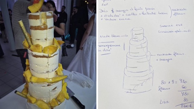 Le gâteau et le croquis