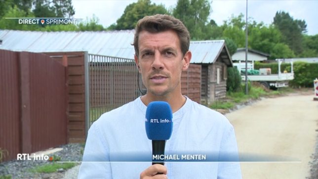 En direct de Sprimont, Michaël Menten revient sur le début des opérations d'évacuation d'habitants de la commune où tout un quartier est en train de s'effondrer en raison d'un sol trop calcaire.