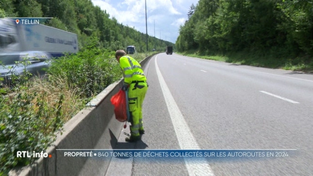 Près de 840 tonnes de déchets ont été collectées sur les autoroutes wallonnes pour un budget de plus de 3 millions d'euros en 2024, a indiqué mardi la Société wallonne de financement complémentaire des infrastructures (Sofico), à l'occasion du lancement d'une nouvelle campagne de sensibilisation.