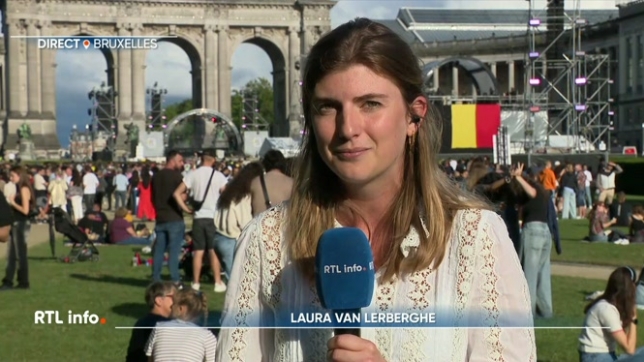 Laura Van Lerberghe, en direct du parc du Cinquentenaire, fait le point sur les invités et les artistes qui seront présents ce soir à la Belgian Party.