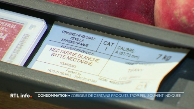 L'origine de certains produits frais n'est pas toujours clairement indiquée dans les supermarchés. C'est ce que dénonce une enquête menée par le SPF Économie à propos, notamment, des fruits et des légumes.