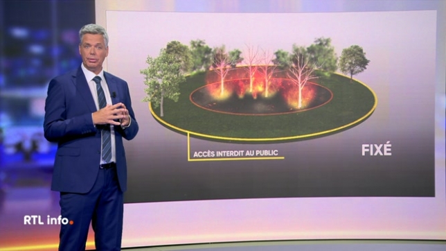 Serge Vermeiren, journaliste RTL info, explique ce qui signifie l'expression utilisée par les pompiers incendie fixé. Cela implique que le feu ne progresse plus mais qu'il n'est pas encore maitrisé ou éteint. Il peut y avoir des foyers actifs sur les flancs et des reprises de feu sont possibles.