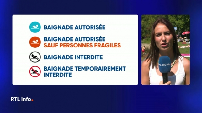 Le temps s'annonce très chaud cette semaine et vous serez peut-être tenté de vous rafraîchir dans certains points d'eau. Mais attention, la baignade n'est pas autorisée partout. Comme l'explique Mélinda Bilmez à Noiseux, au bord de l'Ourtthe.