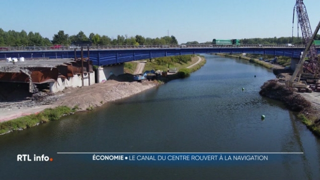 Une reprise cinq mois après l'effondrement dans le canal du pont de l'autoroute E42/A15 vers Liège surplombant la voie d'eau. Un ouvrier était décédé et deux autres avaient été blessés. Les travaux de démolition du pont ont repris et le nouvel ouvrage sera reconstruit à l'automne.
