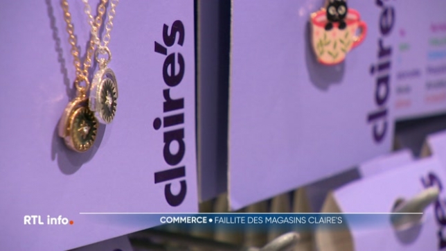 Une centaine de travailleurs risquent de perdre leur emploi suite à l'annonce de la faillite de la chaîne de magasins Claire's. Les magasins restent encore ouverts pour le moment, mais on ne sait jusqu'à quand.