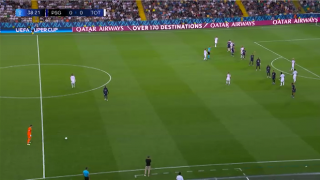 Tottenham a ouvert le score dans cette Supercoupe d'Europe face au PSG.