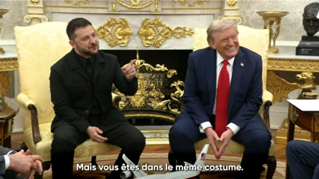 Le costume est devenu un sujet de conversation lorsque Brian Glenn, correspondant de Real America’s Voice, qui avait plus tôt cette année critiqué Zelensky pour ne pas porter de tenue formelle, a commencé sa question par un revirement...