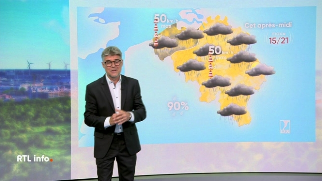 En plateau, Stéphan van Bellinghen donne ses prévisions pour les prochaines heures et les prochains jours. Le mauvais temps s'installe.