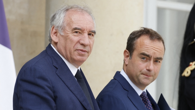 Sébastien Lecornu avec l’ex-Premier ministre François Bayrou le 7 mai dernier