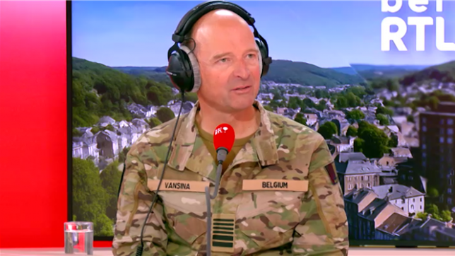 Frederik Vansina, le chef de la Défense belge, a expliqué le risque que représente la Russie.