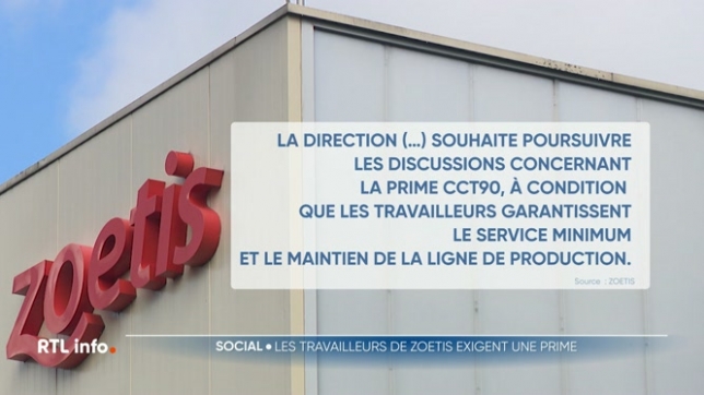 L'entreprise Zoétis emploie 550 personnes sur son site d'Ottignies-Louvain-la-Neuve. Elle produit des vaccins pour animaux. Mais le personnel est parti en grève en début de semaine. Il réclame de pouvoir profiter, tout comme la direction, des gros bénéfices qui ont été réalisés.
