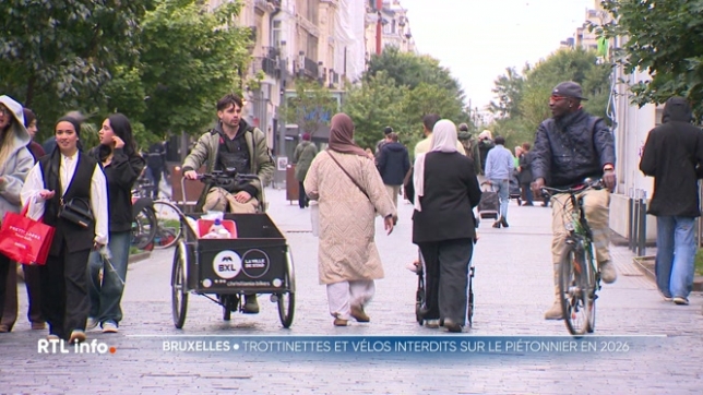 Cela va bouger prochainement sur le piétonnier. L'échevine de la mobilité et de l'espace public à la Ville de Bruxelles, Anaïs Maes (Vooruit), veut y renforcer la sécurité des piétons. Dès 2026, vélos et trottinettes n'y seront plus autorisés.
