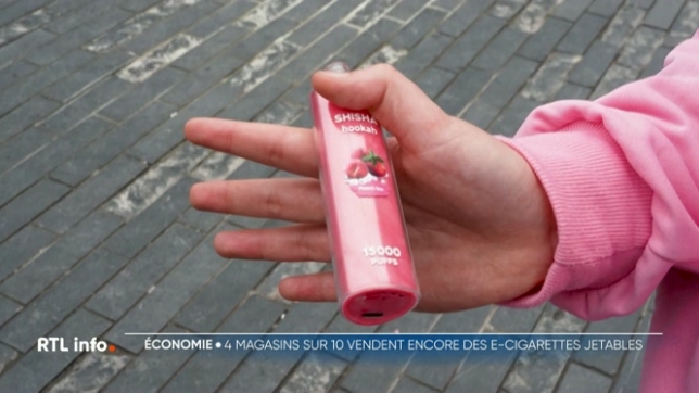 Plus de 4 magasins sur 10 vendent encore des cigarettes électroniques jetables, malgré l'interdiction entrée en vigueur le 1er janvier 2025. Pour les boutiques en ligne, le pourcentage atteint les 85% selon Het Laatste Nieuws. Les infractions concernent les magasins physiques et la vente en ligne.
