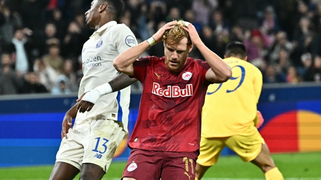 L’attaquant belge du Red Bull Salzbourg, Yorbe Vertessen, battu par Porto à domicile