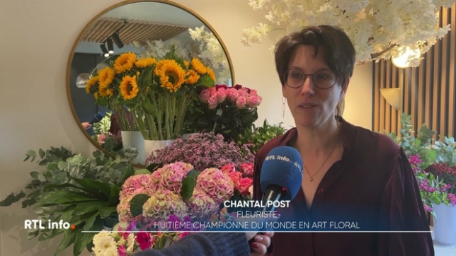 Chantal Post, fleuriste de Vielsalm, est revenue des championnats du monde d'art floral avec une belle 8e place. Le concours s'est déroulé aux Pays-Bas. Chantal l'avait minutieusement préparé. Cette 8e place finale récompense des mois de travail et des années d'investissement dans l'art floral.