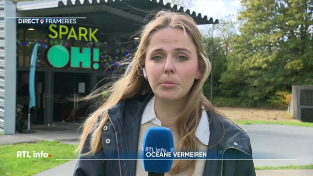 Océane Vermeiren est au parc scientiqfique Sparkoh de Frameries où se déroule la journée Conviviali'Day des Engagés. Le président Yvan Verougstraete y a défendu les grandes ligne des centristes alors que se déroule un important débat sur le budget.