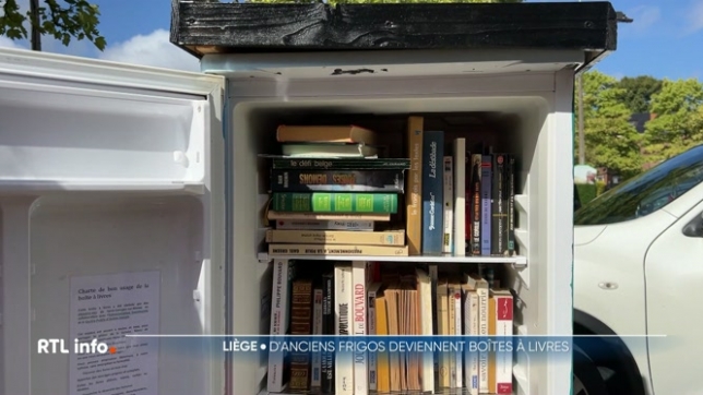 À Saint-Georges-sur-Meuse, d'anciens frigos hors d'usage connaissent une nouvelle vie et deviennent des boîtes à livres. Une initiative originale qui mêle recyclage, cohésion sociale et accès à la culture.