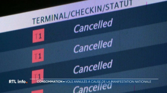 En raison de la manifestation nationale, les transports ont été fortement perturbés, y compris le trafic aérien. Aucun vol n'a décollé des aéroports de Bruxelles ou de Charleroi. Quels recours pour les passagers concernés ?