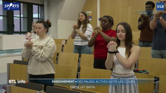 Plus de 70 % des étudiants de l’enseignement supérieur passent plus de sept heures par jour assis. Une sédentarité qui inquiète l'Université de Bruxelles. L'ULB a donc lancé les pauses actives qui permettent aux jeunes de bouger entre les cours.