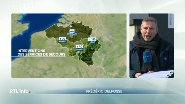 Frédéric Delfosse fait le point sur les interventions opérées par les différentes zones de secours. Les pompiers vont rester mobilisés toute la journée et toute la nuit prochaine.