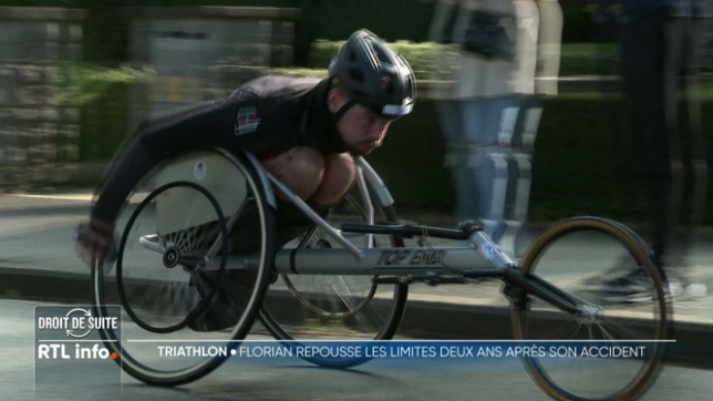 Florian, 27 ans, a perdu l'usage de ses jambes lors d'un accident en juin 2023. RTLinfo l'avait rencontré il y a un an et demi au sujet de ses différents défis sportifs. Qu'est-il devenu ? Rencontre avec un jeune homme porté par une volonté hors du commun.