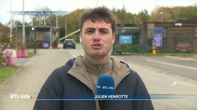 On retrouve en direct Julien Henrotte pour commenter le survol de drone au camp militaire de Marche-en-Famenne.