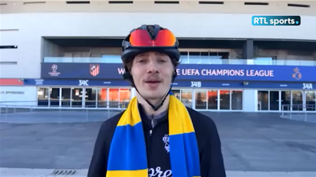 Il l'a fait: ce fan de l'Union fait 1750 km à vélo pour voir le match contre l'Atlético de Madrid