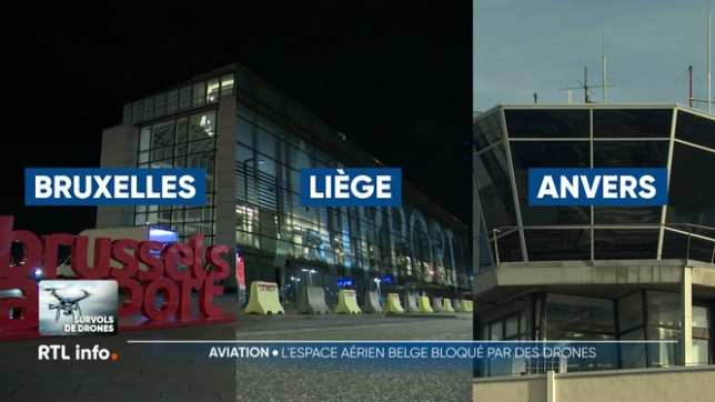 Des dizaines de drones sont donc entrés hier mardi dans l'espace aérien belge et ont survolé plusieurs sites dits sensibles : les bases aériennes miliaires de Florennes, de Kleine Brogel et de Schaffen, mais aussi les aéroports de Bruxelles, Liège et Anvers.