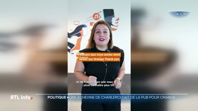 Une échevine du PS de Charleroi a participé à une publicité pour l'opérateur Orange, une publicité qui a été diffusée sur les réseaux sociaux. Est-ce permis ou pas ? Y a-t-il faute déontologique ? Explications.