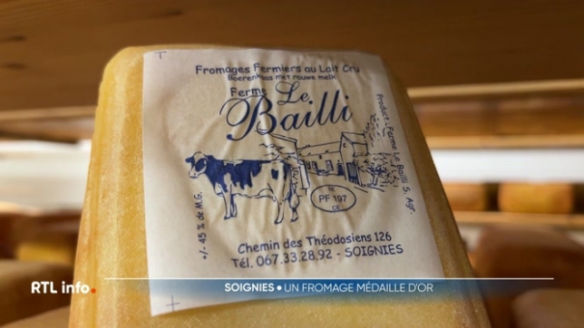 La ferme Le Bailli à Soignies a reçu une médaille d'or au concours des meilleurs fromages de Wallonie, organisé par l'APAQ-W. C’est le fromage Bailli Fermier, dans la catégorie pâte pressée non cuite au lait de vache, qui s'est distingué.