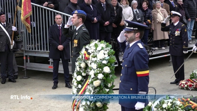 Le Roi Philippe a participé ce matin aux commémorations du 11 novembre, lors d'une cérémonie officielle devant la flamme du soldat inconnu à Bruxelles, une tradition pour célébrer la fin de la Première Guerre mondiale et honorer les 41 000 soldats belges morts en 14-18.