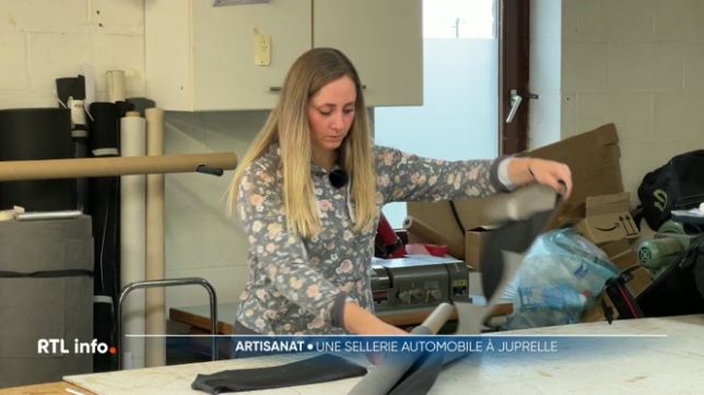 La sellerie automobile est un artisanat devenu très rare. Rencontre avec Marilyn, une des 5 artisans spécialisés en région liégeoise. Elle peut recoudre un siège de voiture abîmé, réparer le cuir d'un volant.