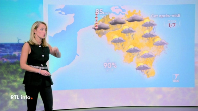 En plateau, Emilie Dupuis donne ses prévisions météo pour les prochaines heures et les prochains jours.