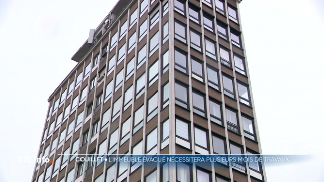 Un immeuble de dix étages menace de s'effondrer à Couillet. Ses occupants doivent être évacués en urgence et ont jusqu'à lundi pour quitter les lieux. En cause, de nombreuses fissures apparues dans la structure du bâtiment.