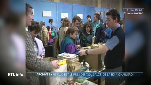 Le salon de la bande dessinée de Charleroi était présidé par le chanteur Renaud.