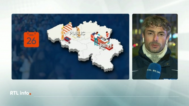 Les transports en commun seront encore très perturbés demain. Les aéroports de Zaventem et de Charleroi seront à l'arrêt. Mobilité, enseignement, bpost, collecte des déchets, tous les secteurs économiques seront touchés. Le point avec Samuel Ledoux.