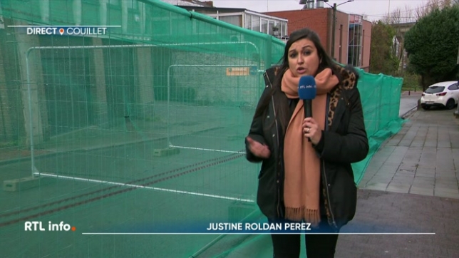 En direct de Couillet, Justine Roldan Perez rappelle qu'un bâtiment a dû être évacué en urgence pour des raisons de stabilité. Plus de 30 personnes ont dû trouver un logement en urgence.