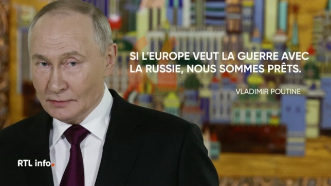 Le président russe Vladimir Poutine a assuré ne pas vouloir de guerre avec l'Europe, mais se dit prêt si les Européens le souhaitent et commencent. Cette mise en garde survient alors que se déroulent les négociations sur le plan de paix étasunien pour l'Ukraine.